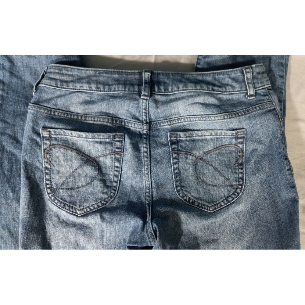 Chico's 0 platinum denim blue jeans cotton FLAWS - Picture 5 of 10